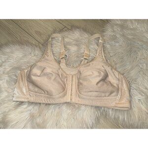 ABC 133 Rose Contour T-Back Masectomy Bra Front Close WF Womens 44B Beige New